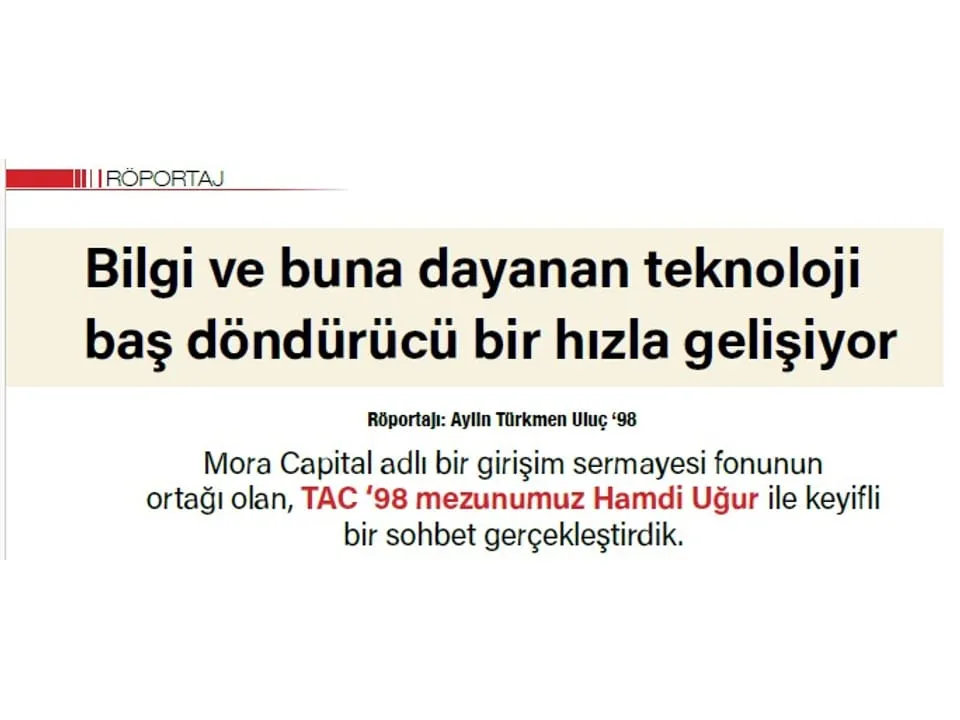 BizLetter dergisindeki röportajın başlık bölümü