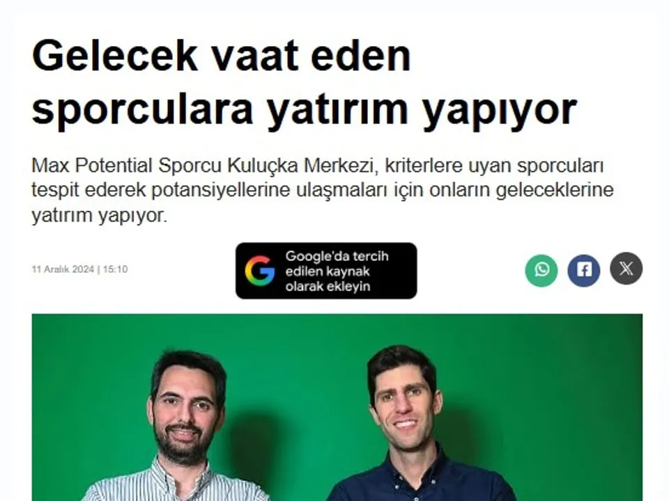 Screenshot of the Ekonomist article, showing the headline and Hamdi Uğur with Gökhan Taşdıvar against a green background